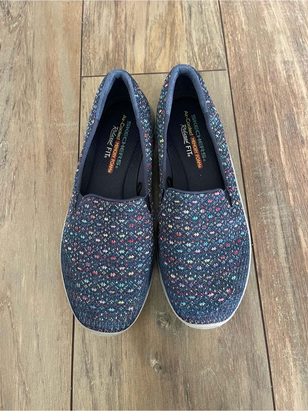 Skechers Women's Relaxed Fit: Reggae Fest - Wicker slip-on Navy shoe Size US 8 - Picture 4 of 11